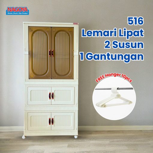 516 Folding Cabinet 2 Layers with Wardrobe - Image 2