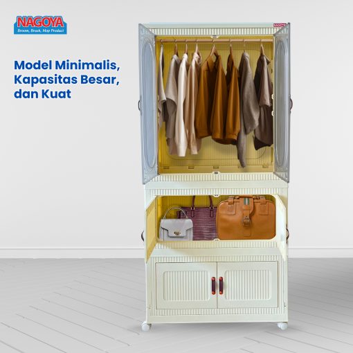 516 Folding Cabinet 2 Layers with Wardrobe - Image 3