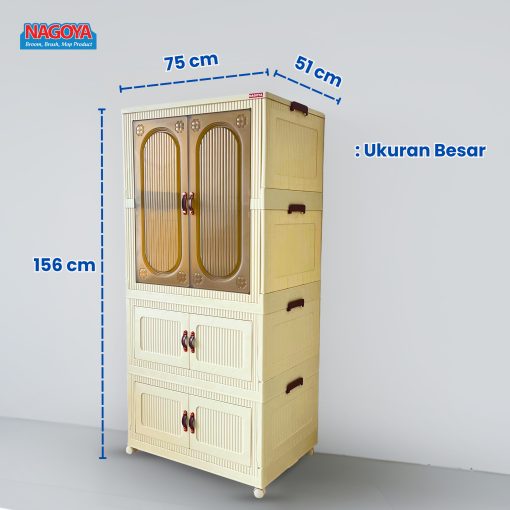 516 Folding Cabinet 2 Layers with Wardrobe - Image 4