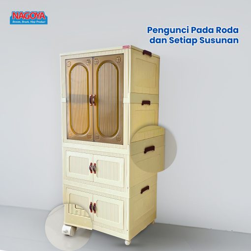 516 Folding Cabinet 2 Layers with Wardrobe - Image 5