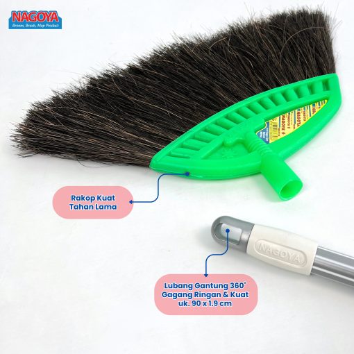 808 Deluxe Palm Fiber Broom (Slanted) - Image 4